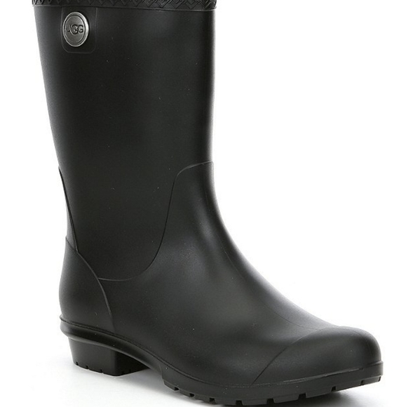 UGG Shoes - UGG SIENNA MATTE BLACK RAIN BOOTS